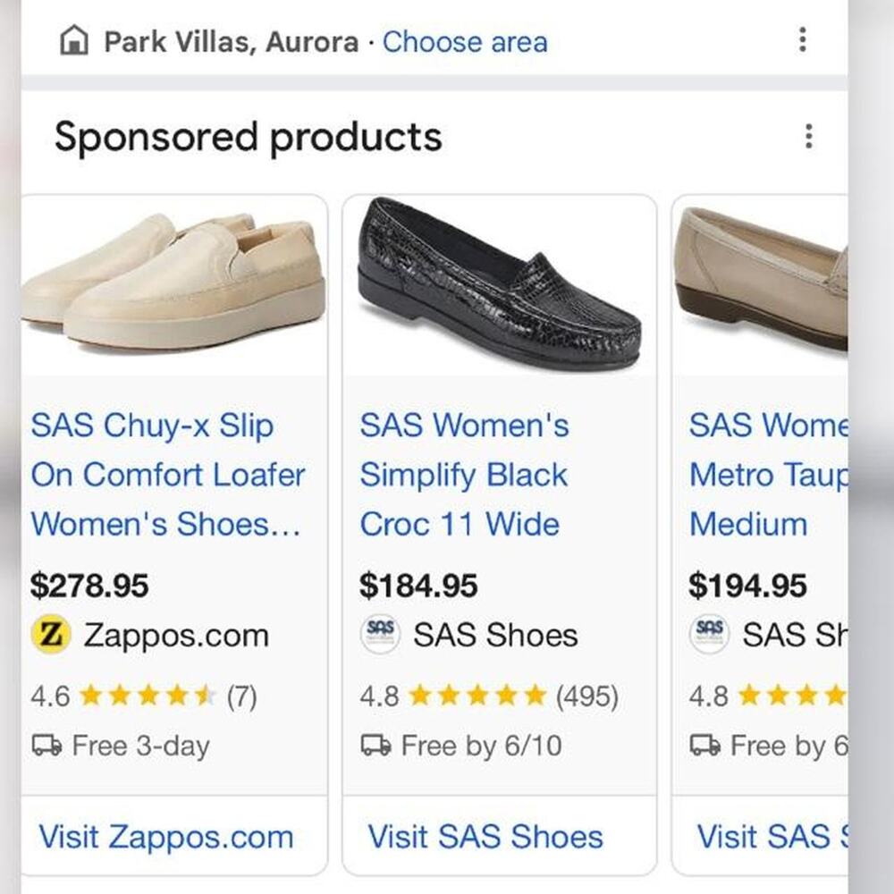 🚨 Like New SAS Women’s Leather Savvy Silver Loafers Shoes Comfort Size: 10 W 👞 - Picture 8 of 8